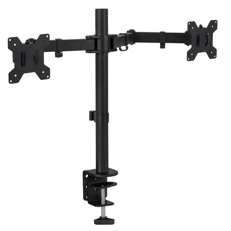 BETTERBATTERY 27 in. Dual Monitor Desk Stand Mount for LCD LED Computer Displays BE913598